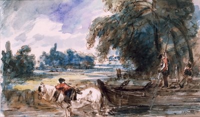 A Barge on the Stour by John Constable